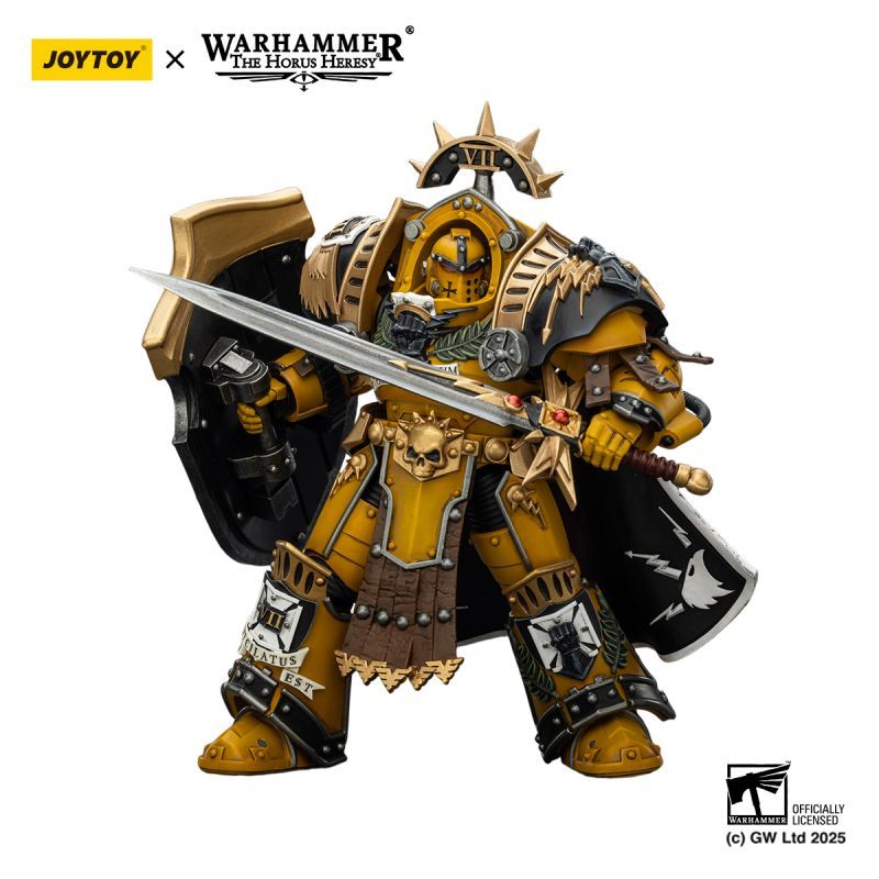 [Pre-sale] JOYTOY Warhammer The Horus Heresy Imperial Fists Legion Praetor in Tartaros Terminator Armour with Power Sword and Vigil Storm Shield