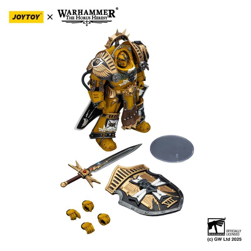 [Pre-sale] JOYTOY Warhammer The Horus Heresy Imperial Fists Legion Praetor in Tartaros Terminator Armour with Power Sword and Vigil Storm Shield