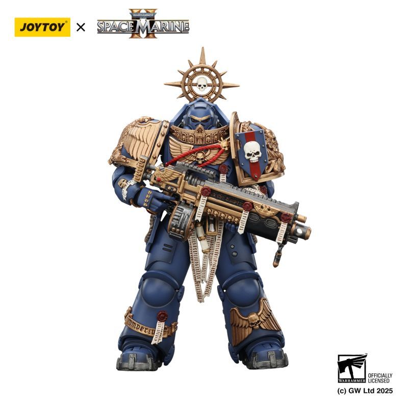 [In stock] JOYTOY Warhammer 40K Ultramarines Heavy Relic Primus Armor with Heavy Relic Bolt Rifle