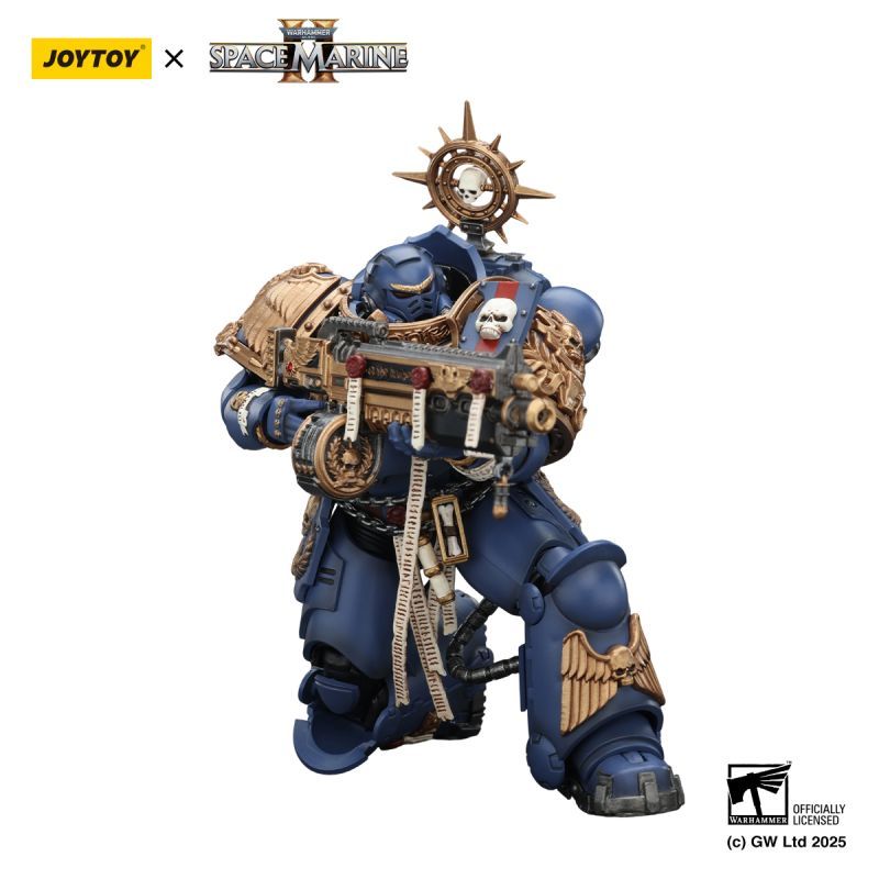 [In stock] JOYTOY Warhammer 40K Ultramarines Heavy Relic Primus Armor with Heavy Relic Bolt Rifle