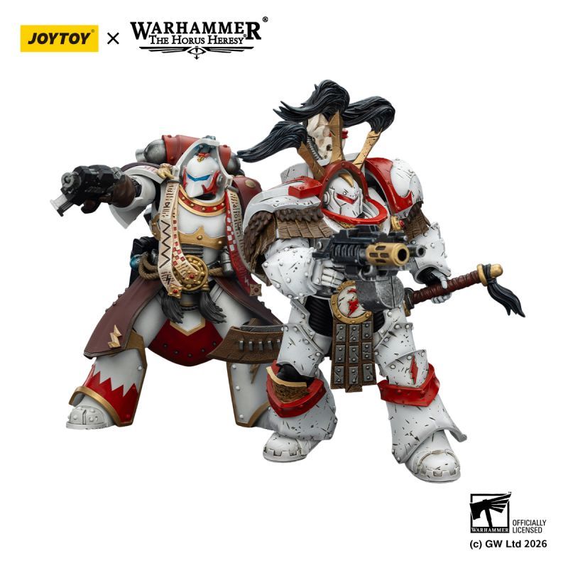 [Pre-sale] JOYTOY Warhammer 40K White Scars Legion Praetor in Cataphractii Terminator Armour with Cyber Hawk, Chogorian sword and combi-melta