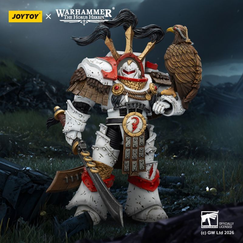 [Pre-sale] JOYTOY Warhammer 40K White Scars Legion Praetor in Cataphractii Terminator Armour with Cyber Hawk, Chogorian sword and combi-melta