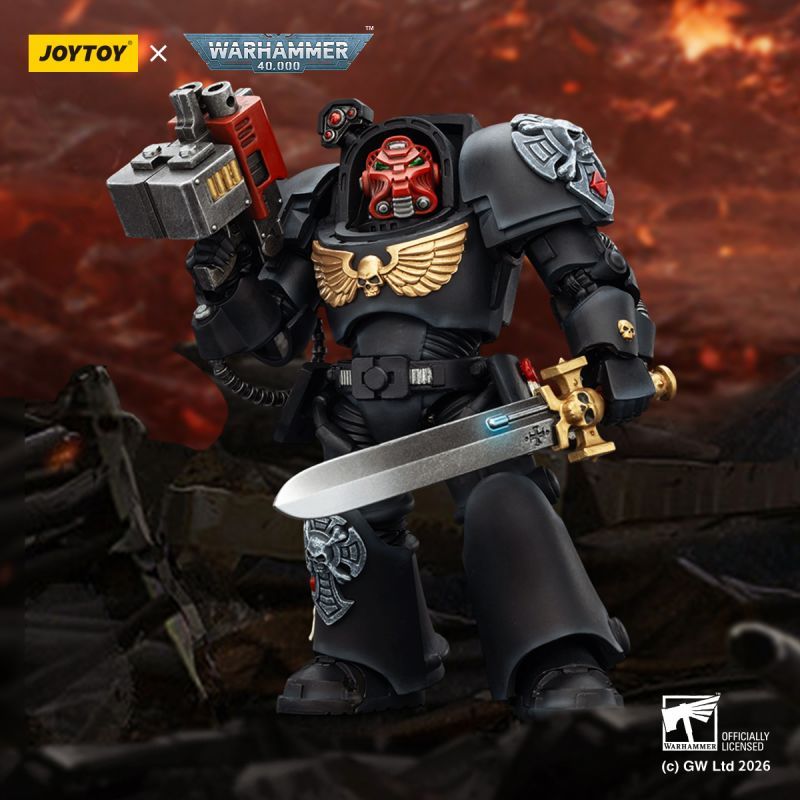 [Pre-sale] JOYTOY Warhammer 40K Black Templars Terminator 1 with Power Sword and Storm Bolter