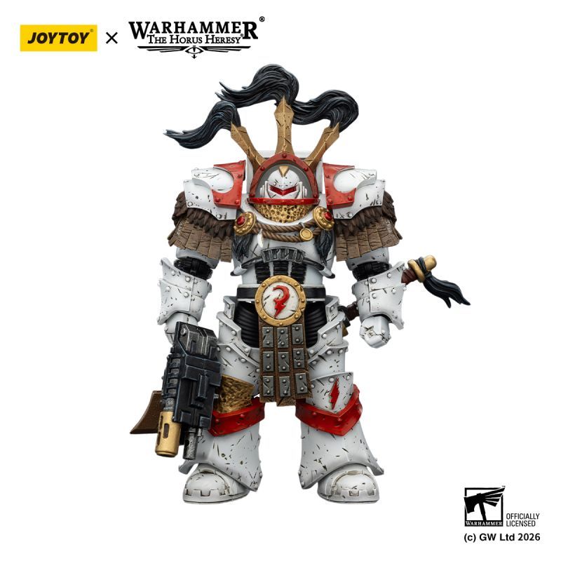 [Pre-sale] JOYTOY Warhammer 40K White Scars Legion Praetor in Cataphractii Terminator Armour with Cyber Hawk, Chogorian sword and combi-melta