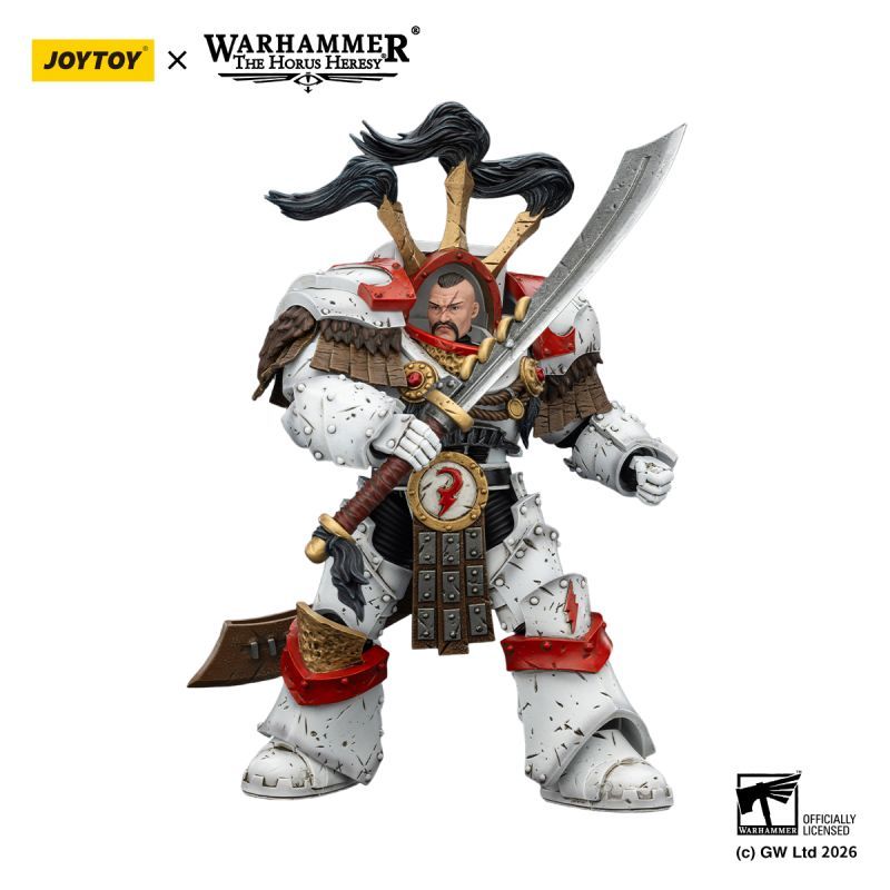 [Pre-sale] JOYTOY Warhammer 40K White Scars Legion Praetor in Cataphractii Terminator Armour with Cyber Hawk, Chogorian sword and combi-melta