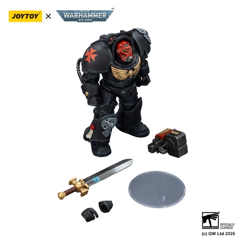 [Pre-sale] JOYTOY Warhammer 40K Black Templars Terminator 1 with Power Sword and Storm Bolter