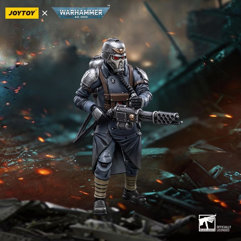 [Pre-sale] JOYTOY Warhammer 40K Astra Militarum Death Korps of Krieg Veteran Squad Guardsman with Flamer