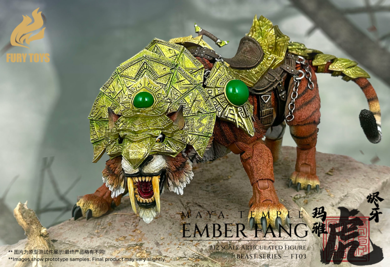 Fury Toys Beast Series Maya Temple Tiger Ember Fang-Deluxe Version