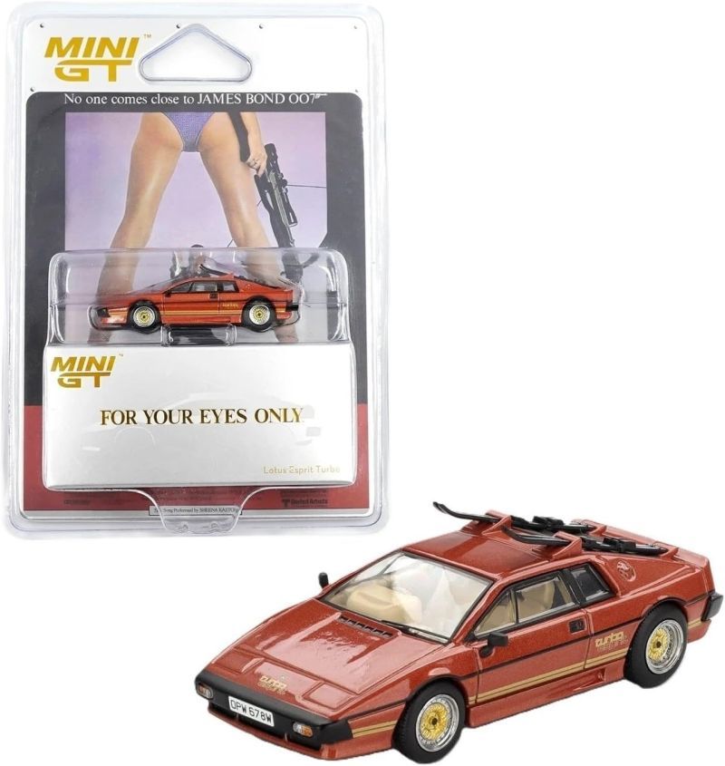 [In stock] Mini GT Lotus Esprit Turbo Diecast Model – James Bond 007 For Your Eyes Only Collectible Car RHD