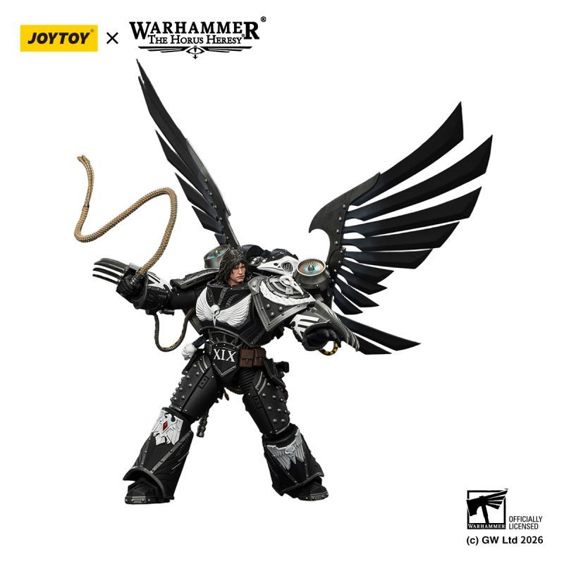 [Pre-sale] JOYTOY Warhammer The Horus Heresy Raven Guard Corvus Corax, Primarch of the XIX Legion with artificer-crafted lightning talons, archaeotech pistols, and whip