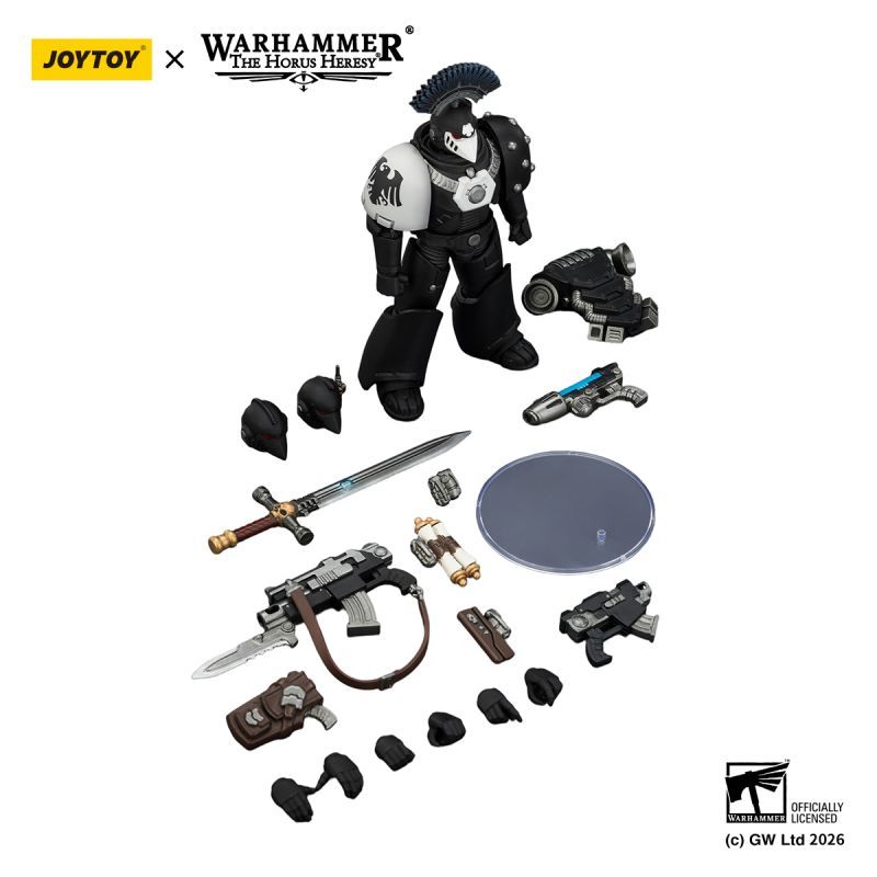 [Pre-sale] JOYTOY Warhammer The Horus Heresy Raven Guard MkVI Tactical Sergeant with Power Sword, Bolter and Plasma Pistol