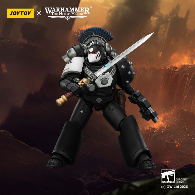 [Pre-sale] JOYTOY Warhammer The Horus Heresy Raven Guard MkVI Tactical Sergeant with Power Sword, Bolter and Plasma Pistol