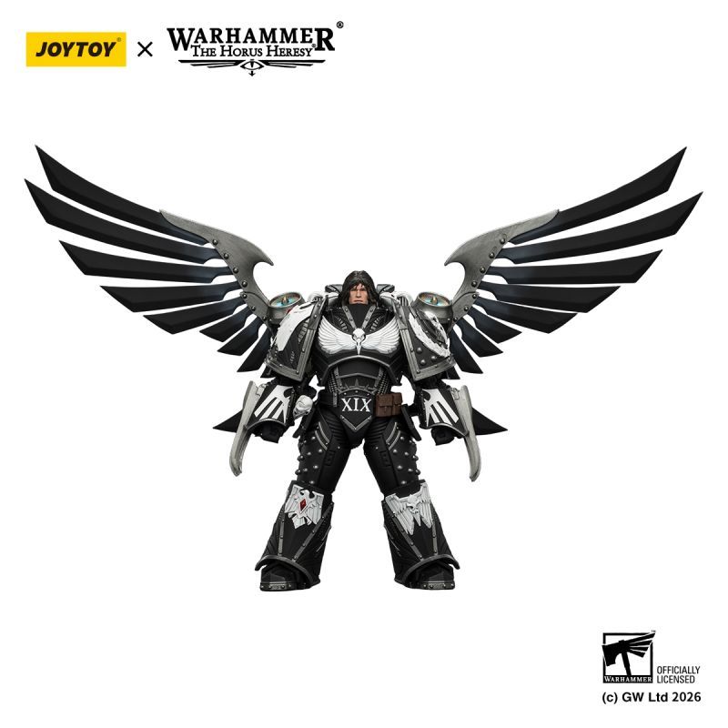 [Pre-sale] JOYTOY Warhammer The Horus Heresy Raven Guard Corvus Corax, Primarch of the XIX Legion with artificer-crafted lightning talons, archaeotech pistols, and whip
