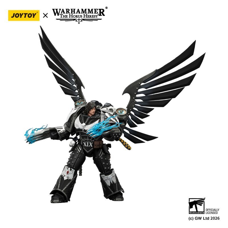 [Pre-sale] JOYTOY Warhammer The Horus Heresy Raven Guard Corvus Corax, Primarch of the XIX Legion with artificer-crafted lightning talons, archaeotech pistols, and whip