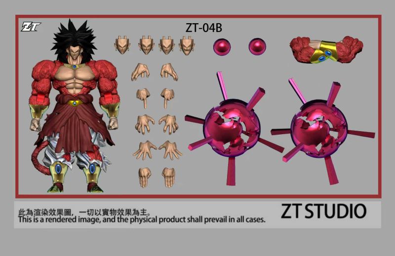 ZT Studio ZT-04B Super Saiyan 4 Black Hair Battle Damaged Ver.