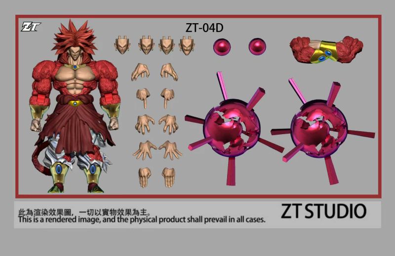 ZT Studio ZT-04D Super Saiyan 4 Red Hair Battle Damaged Ver.