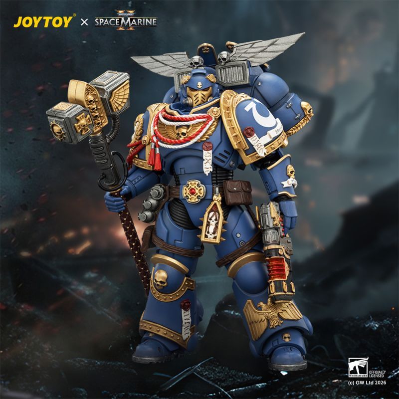 [Pre-sale] JOYTOY Warhammer 40K Game Edition Ultramarines Assault Intercessor  with Jump Pack, Thunderhammer and Neo-volkite Pistol
