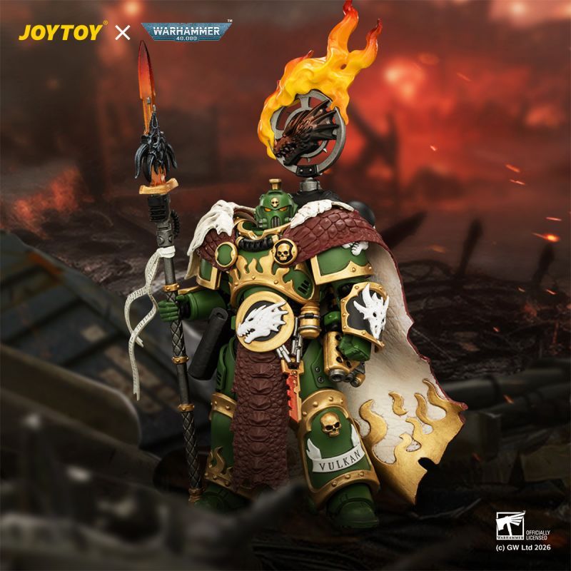 [Pre-sale] JOYTOY Warhammer 40K Salamanders Vulkan He'stan, the Forgefather with the Spear of Vulkan and the Gauntlet of the Forge