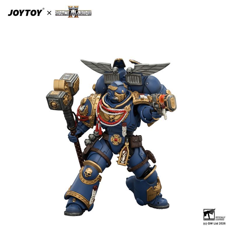 [Pre-sale] JOYTOY Warhammer 40K Game Edition Ultramarines Assault Intercessor  with Jump Pack, Thunderhammer and Neo-volkite Pistol