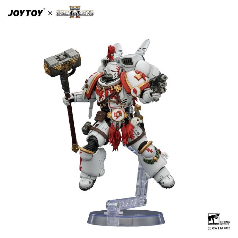 [Pre-sale] JOYTOY Warhammer 40K Game Edition White Scars Assault Intercessor Champion with Thunder Hammer and Bolt Pistol