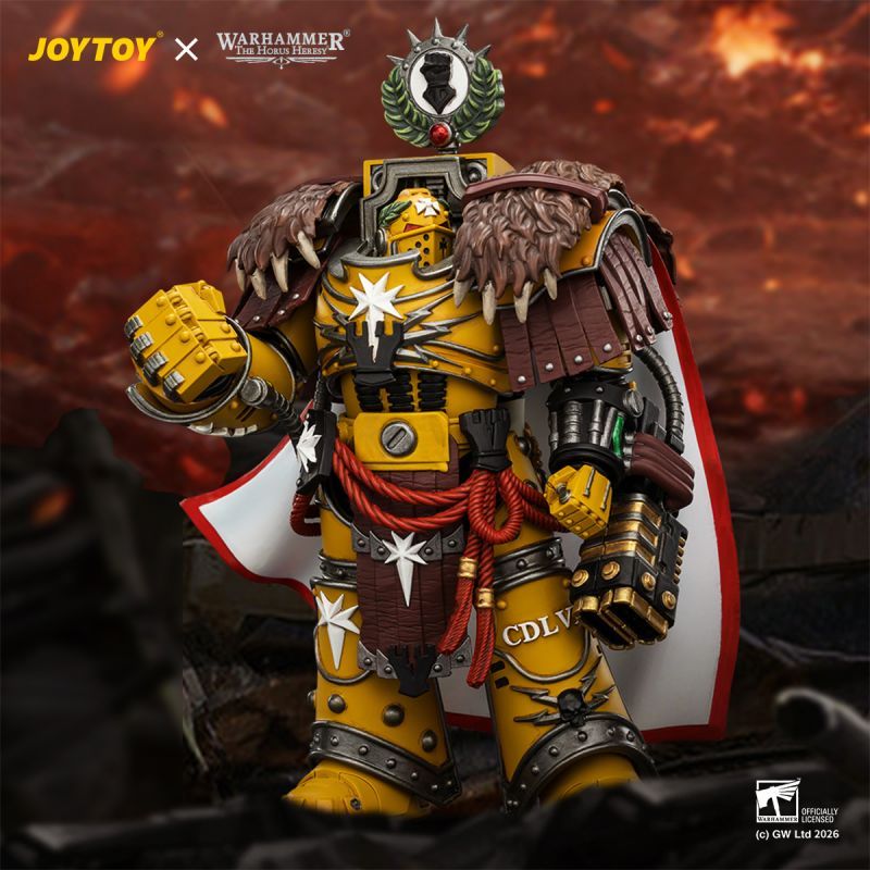 [Pre-sale] JOYTOY Warhammer The Horus Heresy Imperial Fists Lord Castellan Evander Garrius, The Tyrant of Cthonia with the Subjugator and Incineratus