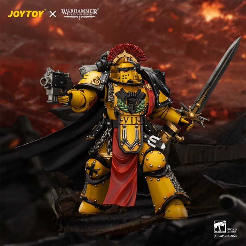 [Pre-sale] JOYTOY Warhammer The Horus Heresy Imperial Fists Legion Praetor in Mk III Armour with Power Sword and Bolt Pistol