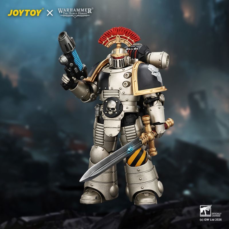 [Pre-sale] JOYTOY Warhammer The Horus Heresy Iron Warriors Mkll Tactical Sergeant with Power Sword, Bolt Pistol and Plasma Pistol