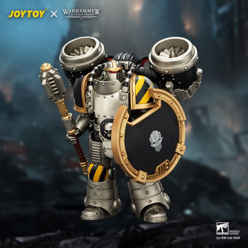 [Pre-sale] JOYTOY Warhammer The Horus Iron Warriors MkII Assault Sergeant with Disintegrator pistol, Power maul & Combat shield