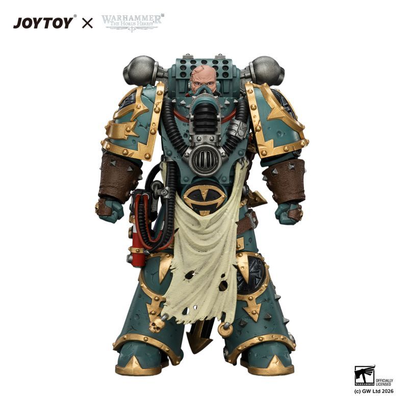 [Pre-sale] JOYTOY Warhammer The Horus Heresy Sons of Horus Maloghurst the Twisted, the Warmaster's Equerry with Legion Standard and Banestrike Bolter