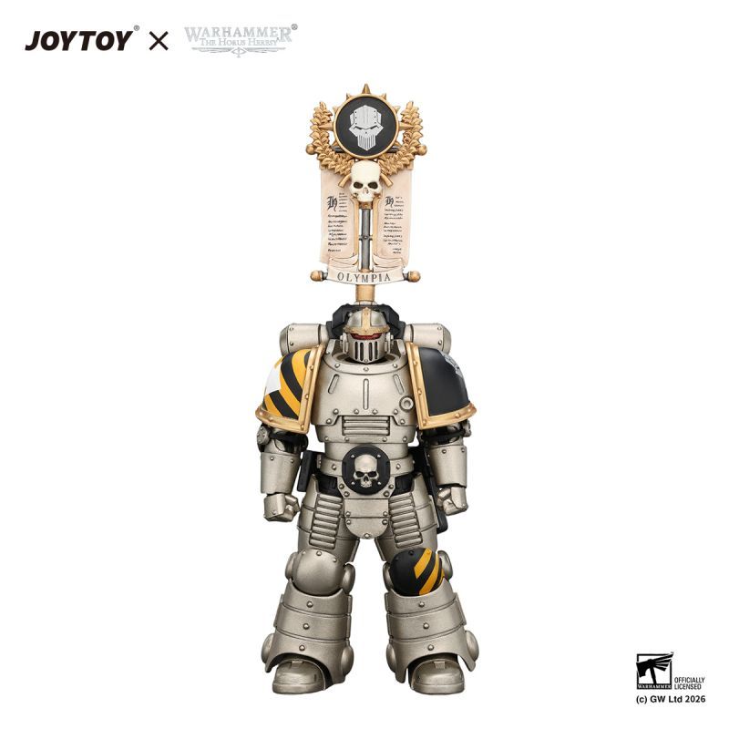 [Pre-sale] JOYTOY Warhammer The Horus Heresy Iron Warriors MkII Legionary1 with Vexilla, Bolter and Bolt Pistol