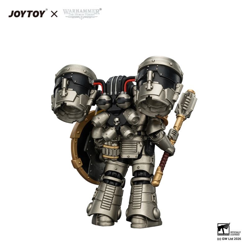 [Pre-sale] JOYTOY Warhammer The Horus Iron Warriors MkII Assault Sergeant with Disintegrator pistol, Power maul & Combat shield