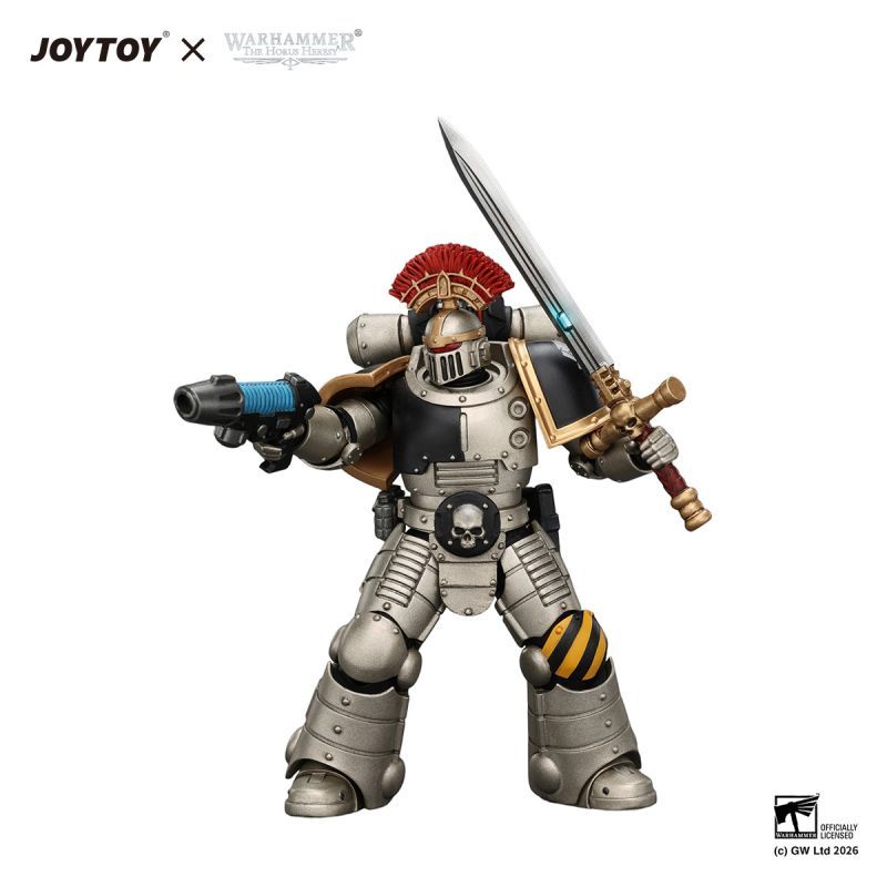 [Pre-sale] JOYTOY Warhammer The Horus Heresy Iron Warriors Mkll Tactical Sergeant with Power Sword, Bolt Pistol and Plasma Pistol