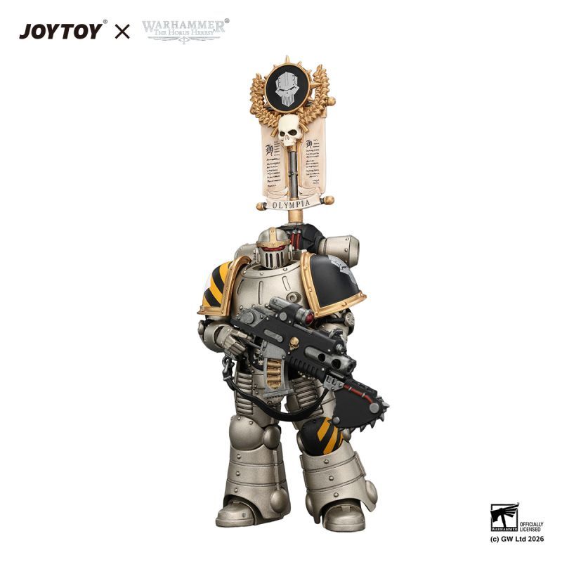 [Pre-sale] JOYTOY Warhammer The Horus Heresy Iron Warriors MkII Legionary1 with Vexilla, Bolter and Bolt Pistol
