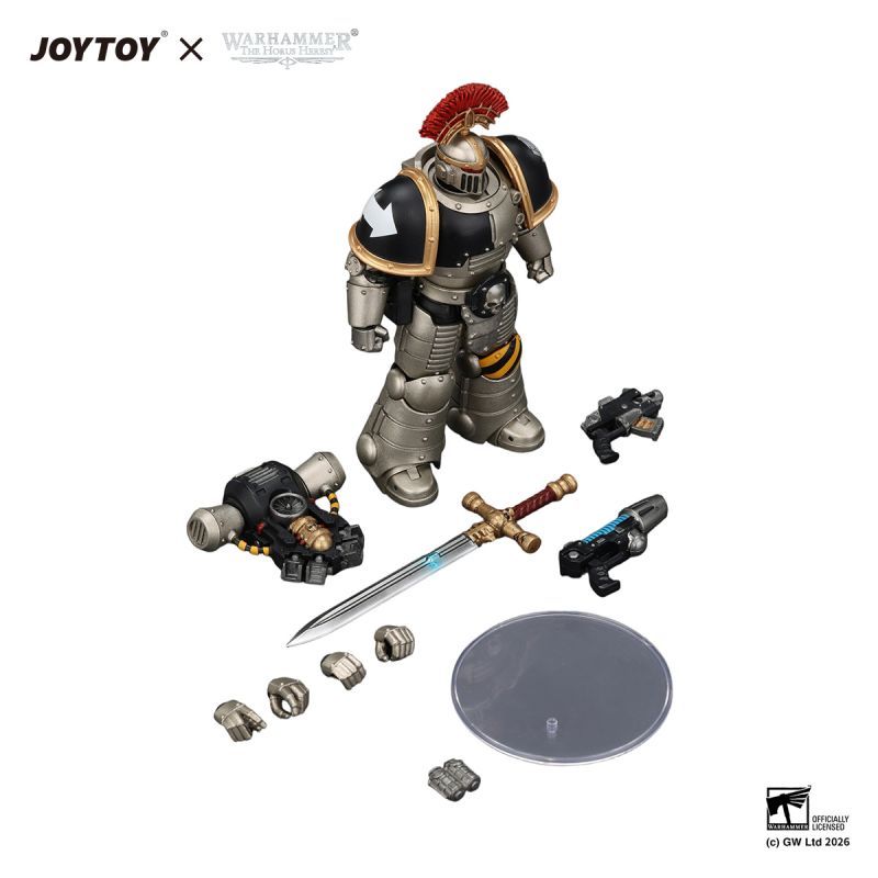 [Pre-sale] JOYTOY Warhammer The Horus Heresy Iron Warriors Mkll Tactical Sergeant with Power Sword, Bolt Pistol and Plasma Pistol