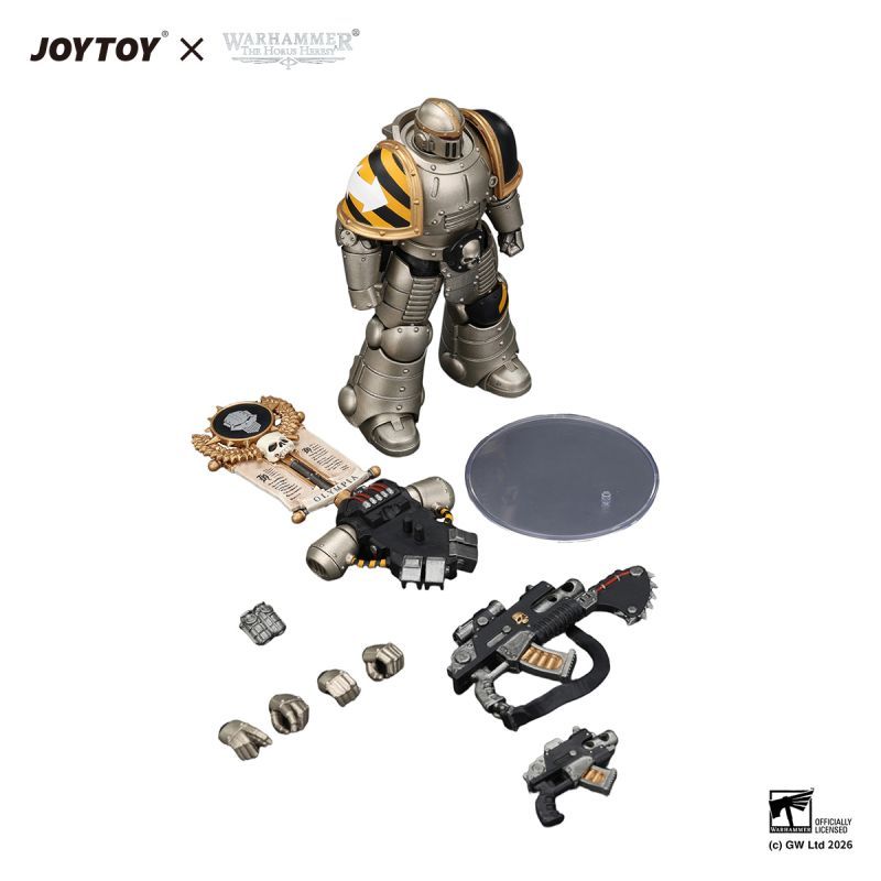 [Pre-sale] JOYTOY Warhammer The Horus Heresy Iron Warriors MkII Legionary1 with Vexilla, Bolter and Bolt Pistol