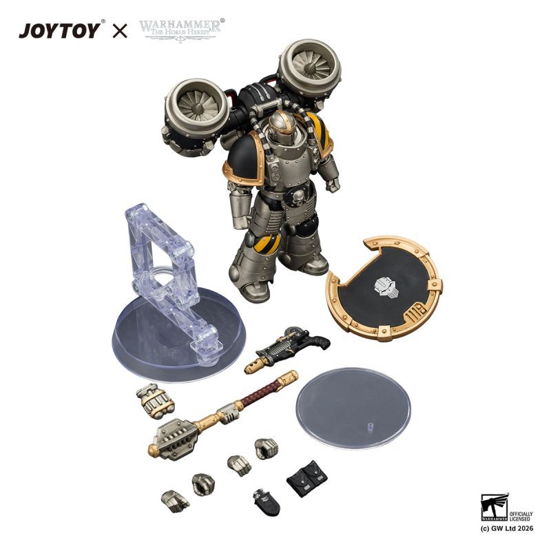 [Pre-sale] JOYTOY Warhammer The Horus Iron Warriors MkII Assault Sergeant with Disintegrator pistol, Power maul & Combat shield