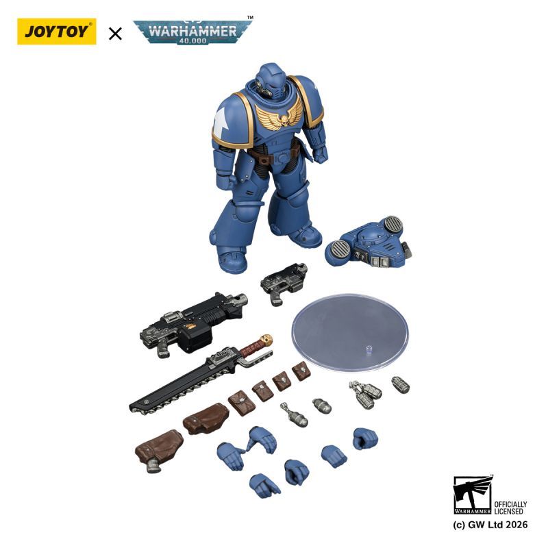 [Pre-sale] JOYTOY Warhammer 40K Ultramarines Intercessor with Bolt Rifle, Bolt Pistol and Chainsword