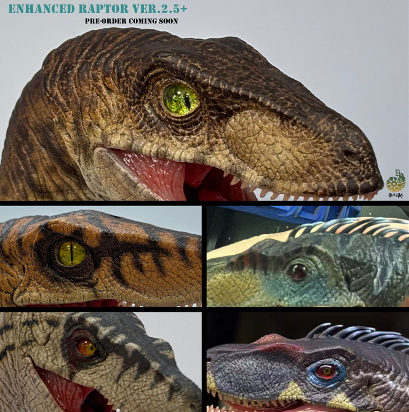 The new tracking eye technology used by nanmu studio allows the Velociraptor's gaze to subtly follow your movements, no matter what angle you view the model from.