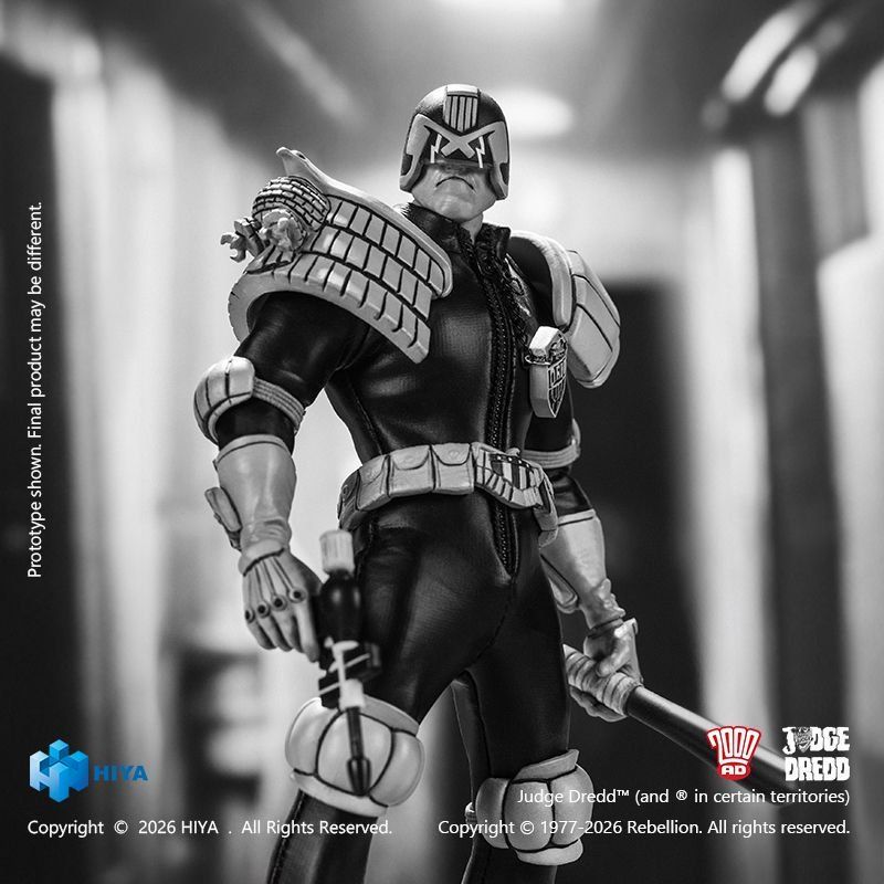 [Pre-sale] HIYA Exquisite Super Series JUDGE DREDD Judge Dredd Black&White Ver. Action Figure
