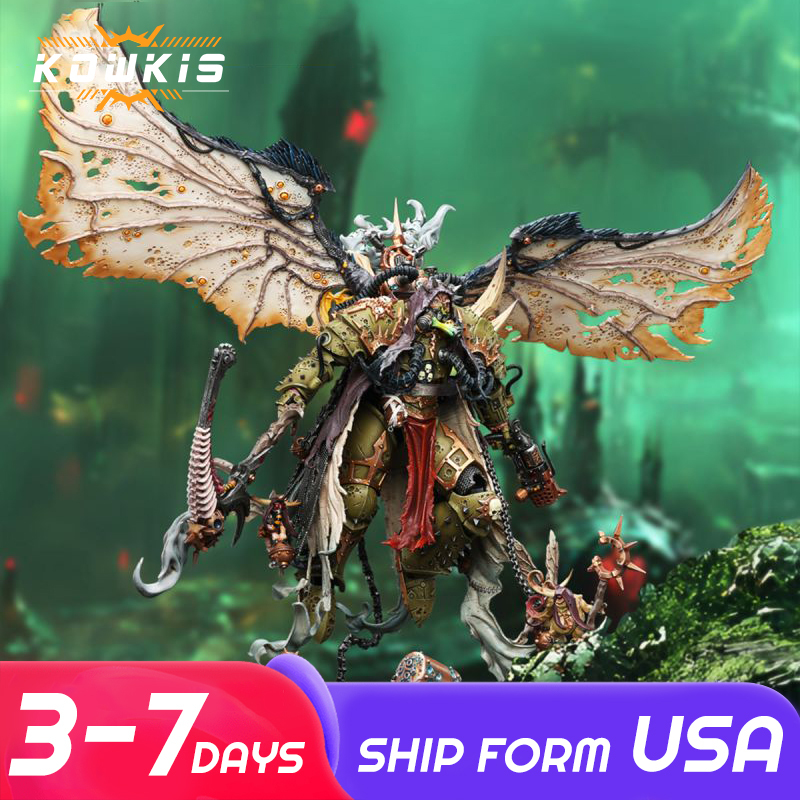 [In stock] JOYTOY Warhammer 40K Mortarion， Daemon Primarch of Nurgle with Ancient weapons‘The Lantern' and ‘Silence' US Warehouse