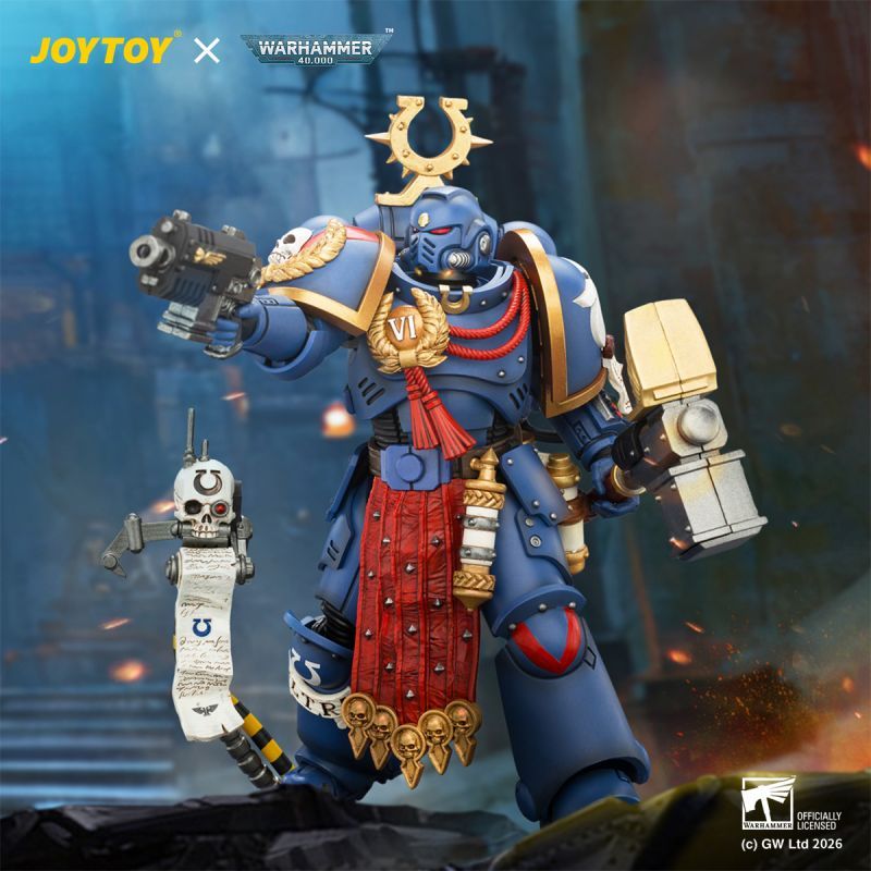 [Pre-sale] JOYTOY Warhammer 40K Ultramarines Ferren Areios with Thunder Hammer and Bolt Pistol