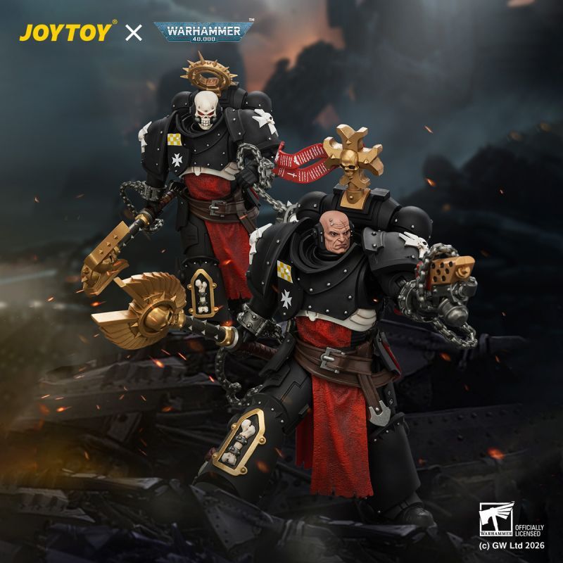 [Pre-sale] JOYTOY Warhammer 40K Black Templars Execrator 1 with Crozius Arcanum and Master-Crafted Power Weapon