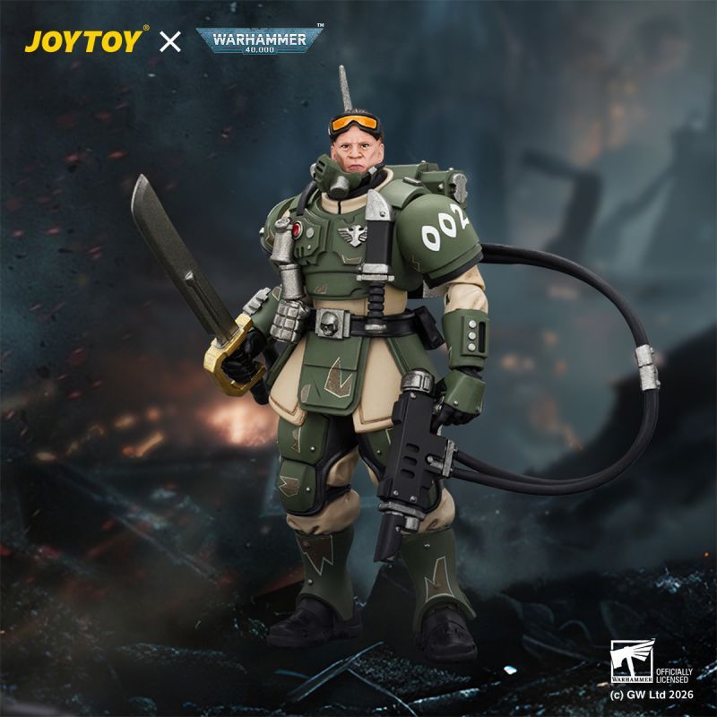 [Pre-sale] JOYTOY Warhammer 40K Astra Militarum Kasrkin 7 with Hot-shot Laspistol and Power Sword