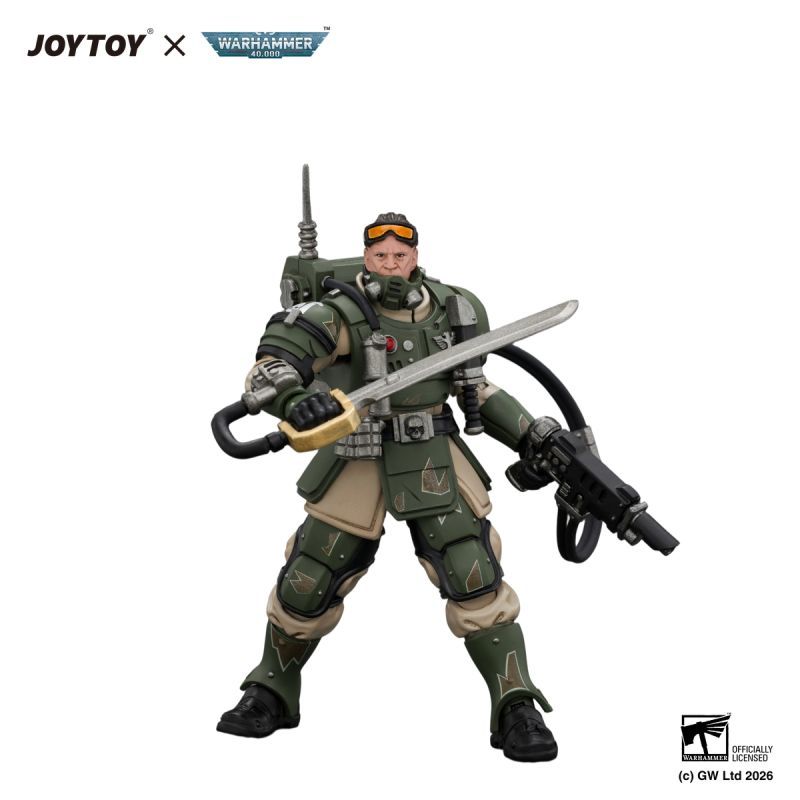 [Pre-sale] JOYTOY Warhammer 40K Astra Militarum Kasrkin 7 with Hot-shot Laspistol and Power Sword