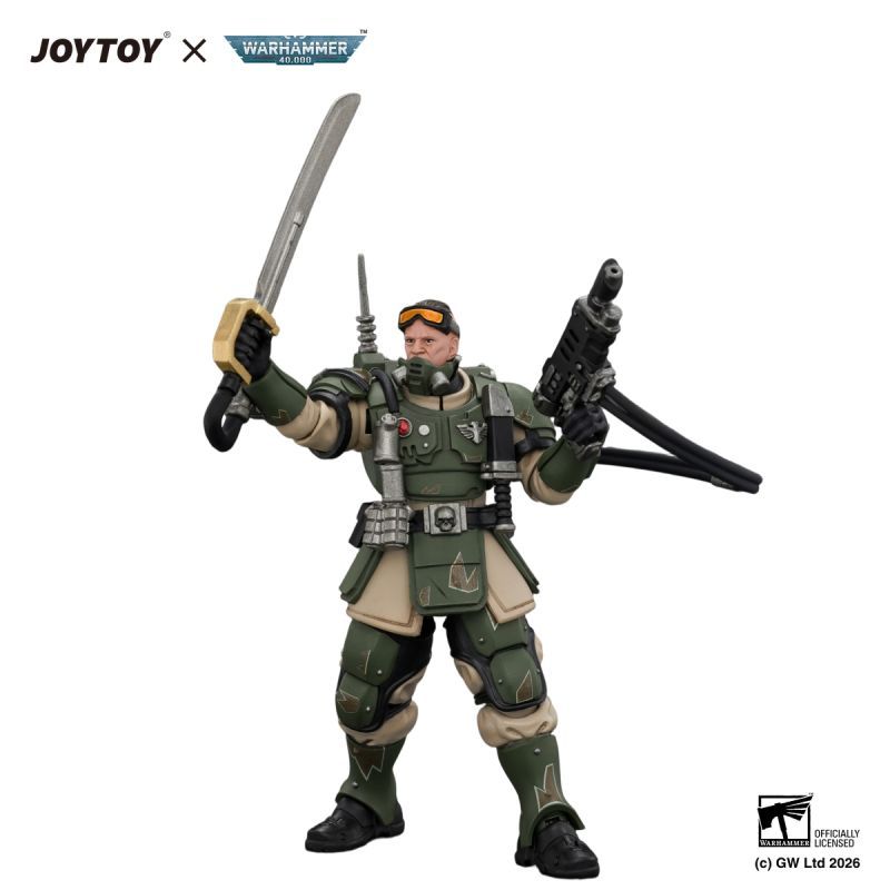 [Pre-sale] JOYTOY Warhammer 40K Astra Militarum Kasrkin 7 with Hot-shot Laspistol and Power Sword