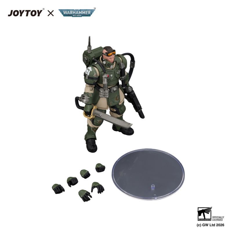 [Pre-sale] JOYTOY Warhammer 40K Astra Militarum Kasrkin 7 with Hot-shot Laspistol and Power Sword