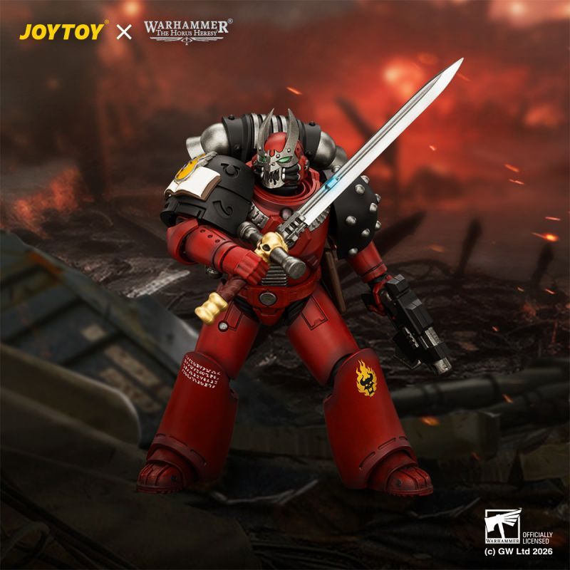 [Pre-sale] JOYTOY Warhammer The Horus Heresy Word Bearers MkVI Tactical Sergeant with Power Sword and Plasma Pistol