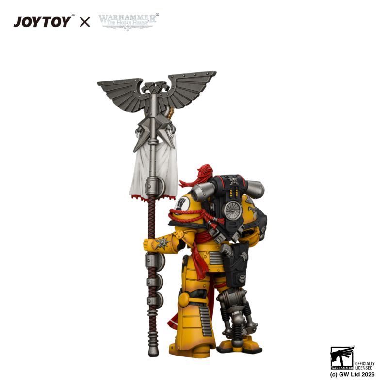 [Pre-sale] JOYTOY Warhammer The Horus Heresy Imperial Fists Herald Consul with Standard and Bolt Pistol