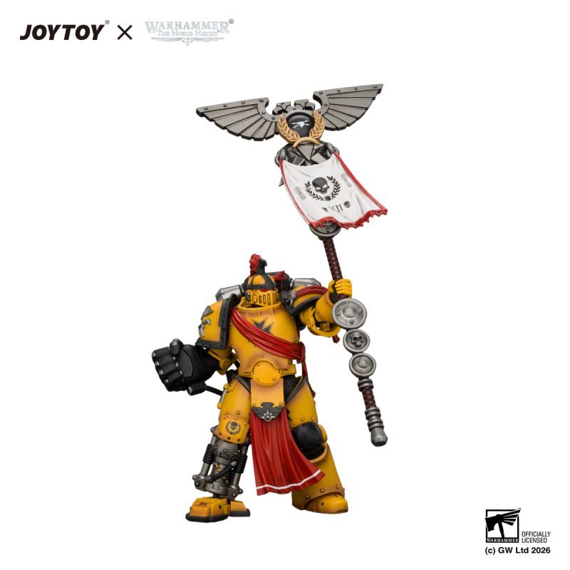 [Pre-sale] JOYTOY Warhammer The Horus Heresy Imperial Fists Herald Consul with Standard and Bolt Pistol