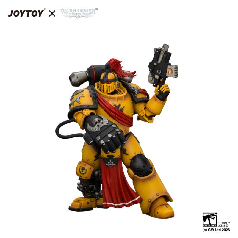 [Pre-sale] JOYTOY Warhammer The Horus Heresy Imperial Fists Herald Consul with Standard and Bolt Pistol